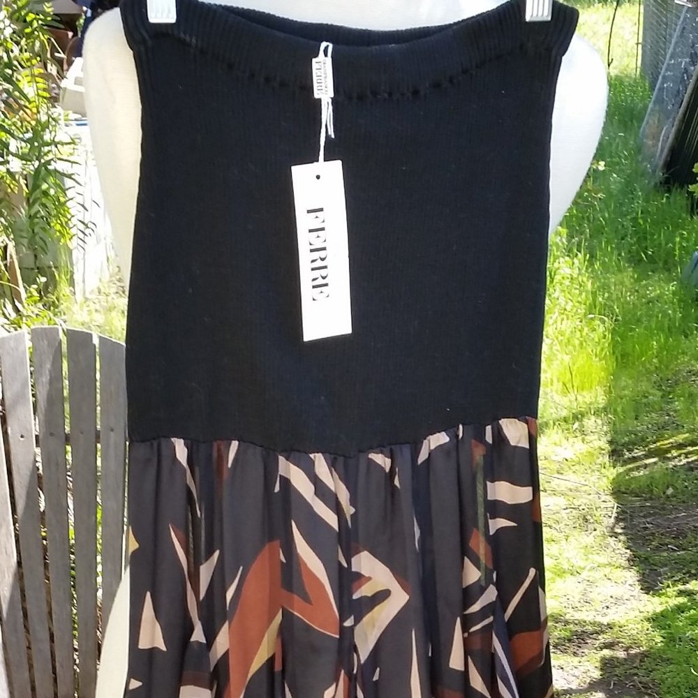 Vintage Gianfranco Ferre Tube Top Dress Slit Front